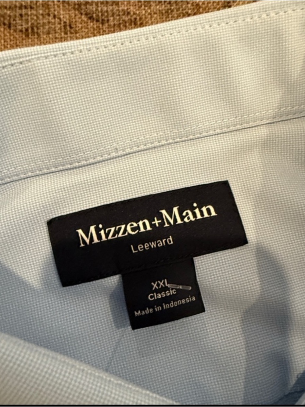 Mizzen+Main Light Blue Dress Shirt with Texture - Picture 2 of 3